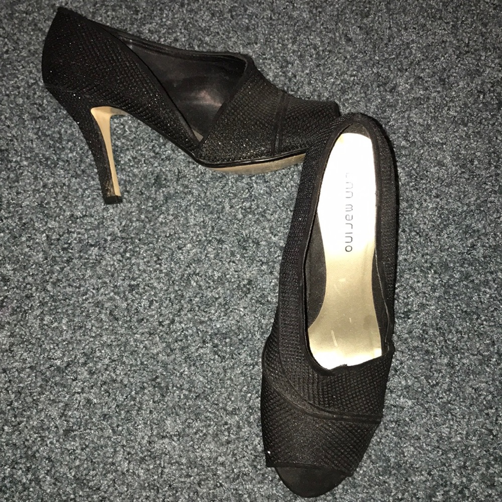 Black sparkly heels